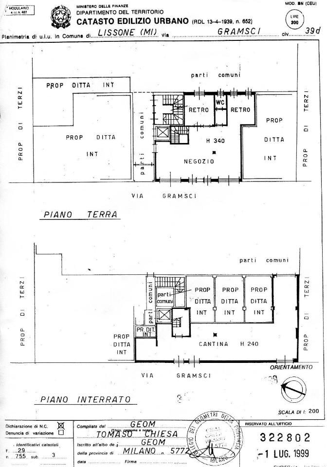 Negozio in Via Gramsci, Lissone, {3} - Planimetria 1