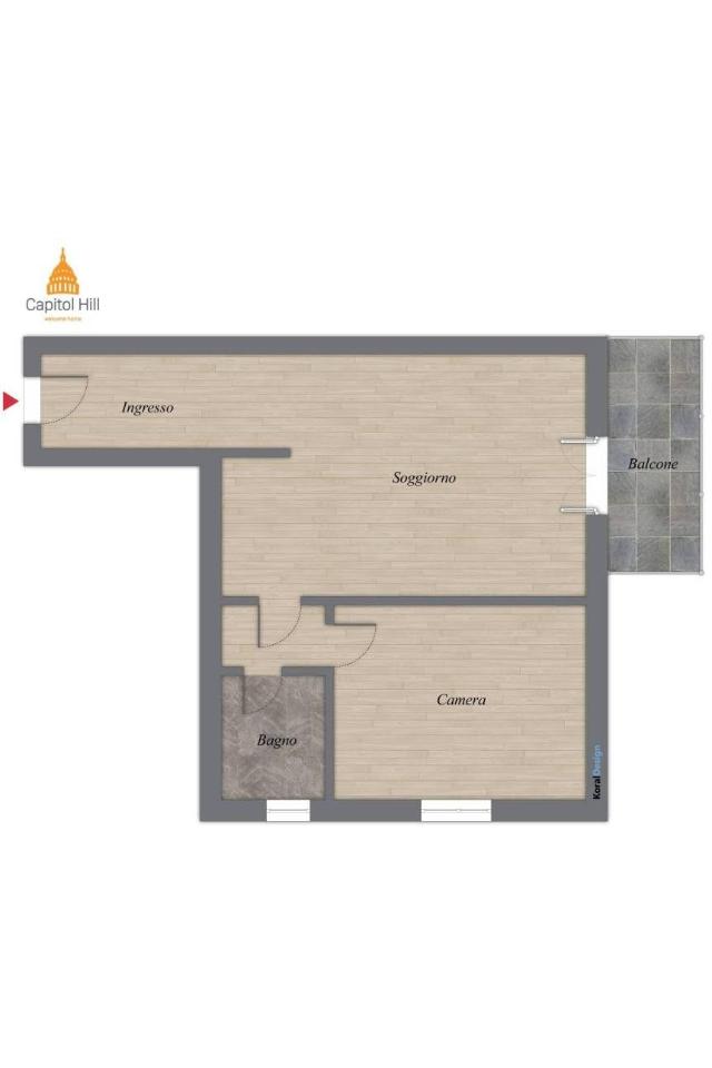 Bilocale in vendita, Via San Grato, Viola - Planimetria 1