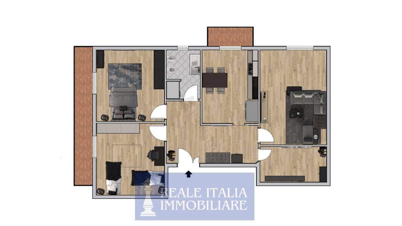 Appartamento in Via Aurelia 144, Vezzano Ligure - Planimetria 1