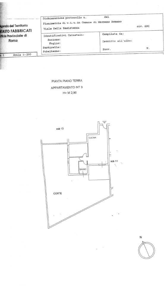 Trilocale in Via della Resistenza 70, Mazzano Romano - Planimetria 1