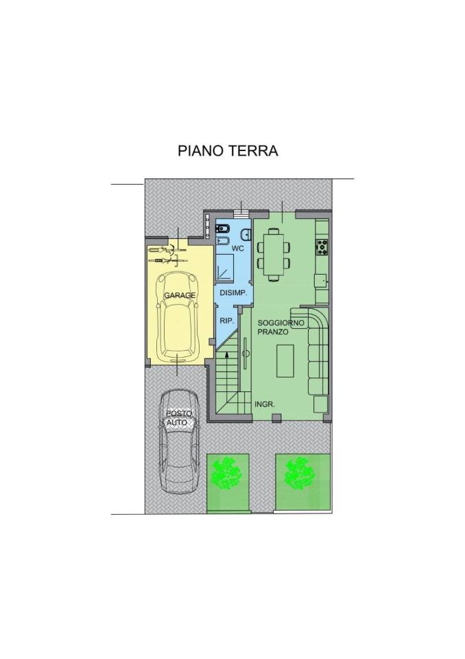 Villa a schiera in vendita, Via Roma 10, Gambettola - Planimetria 1