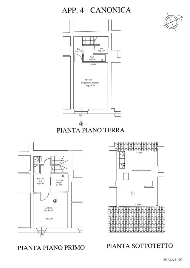 Trilocale in vendita, Via della Biccherna 2, Siena - Planimetria 1