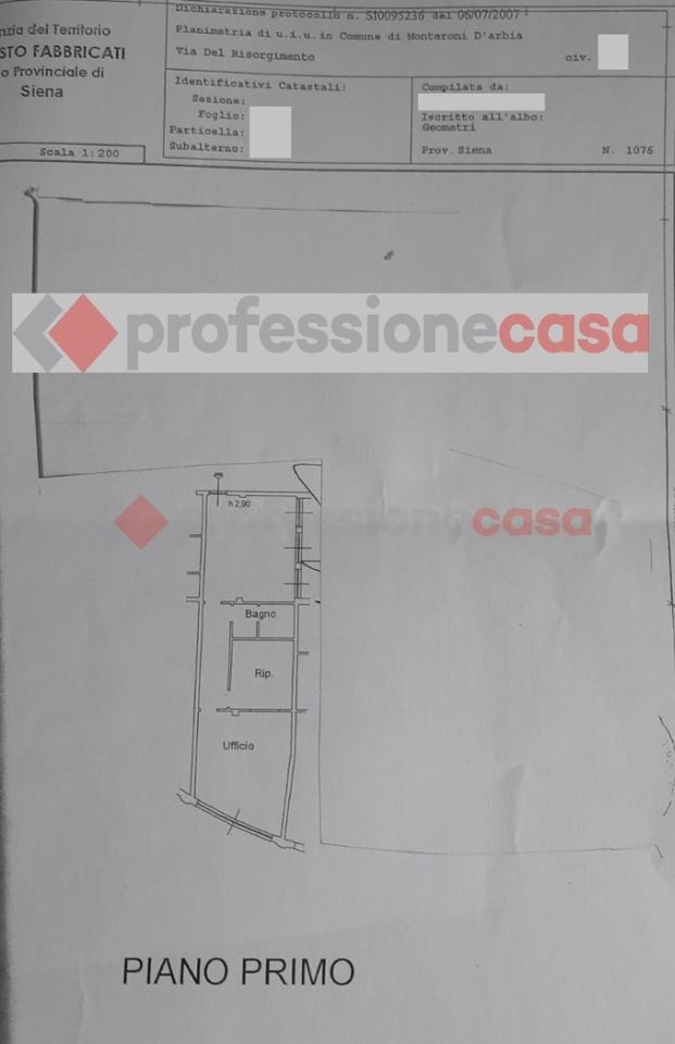 Ufficio in Via del Risorgimento 2, Monteroni D'Arbia, {3} - Planimetria 1