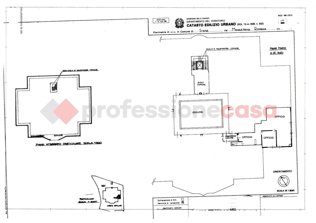 Ufficio in Strada Massetana Romana  4, Siena, {3} - Planimetria 1