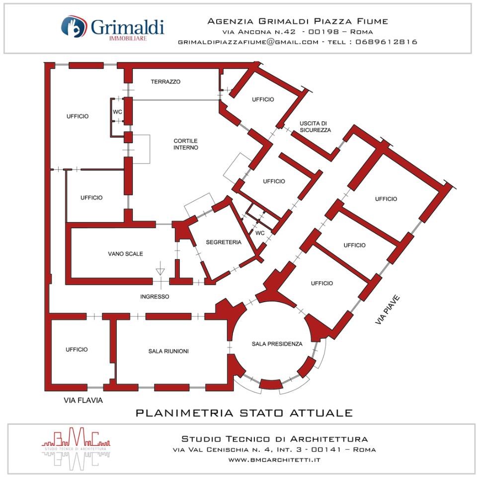 Ufficio in Via Piave , Roma, {3} - Planimetria 1