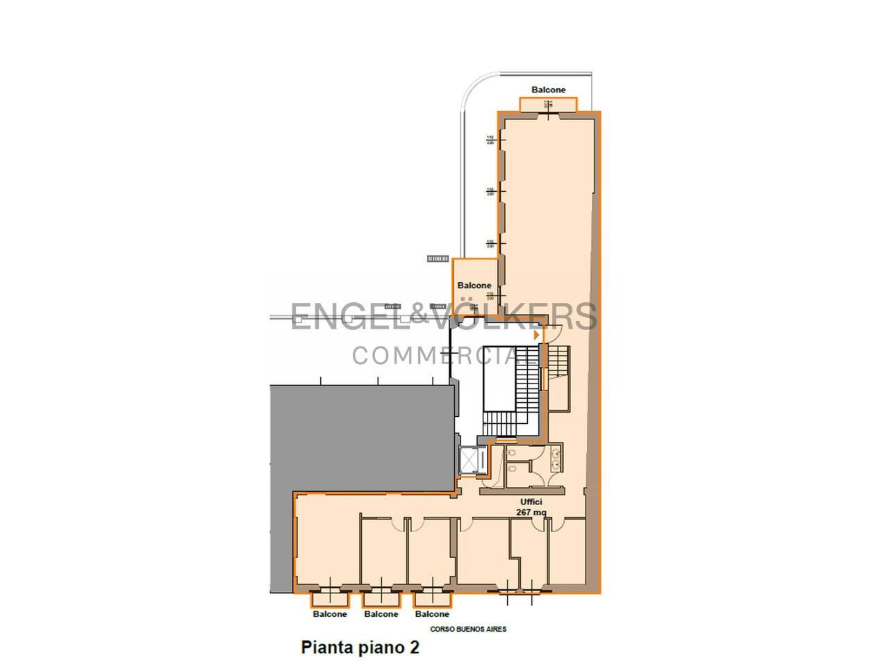 Ufficio in Corso Buenos Aires 54, Milano, {3} - Planimetria 1