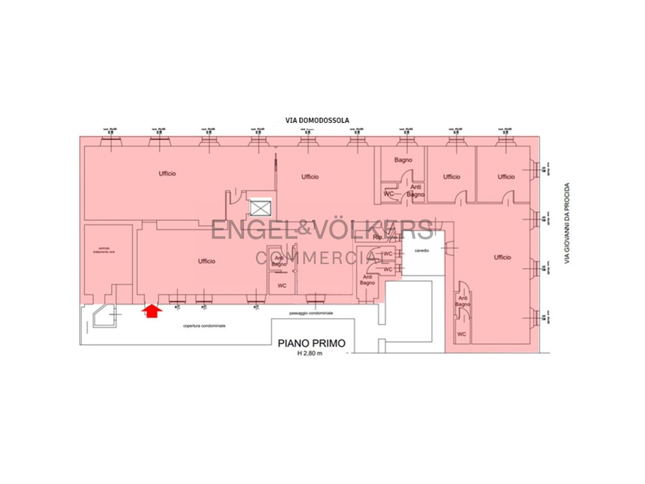 Ufficio in Via Giovanni da Procida 27, Milano, {3} - Planimetria 1