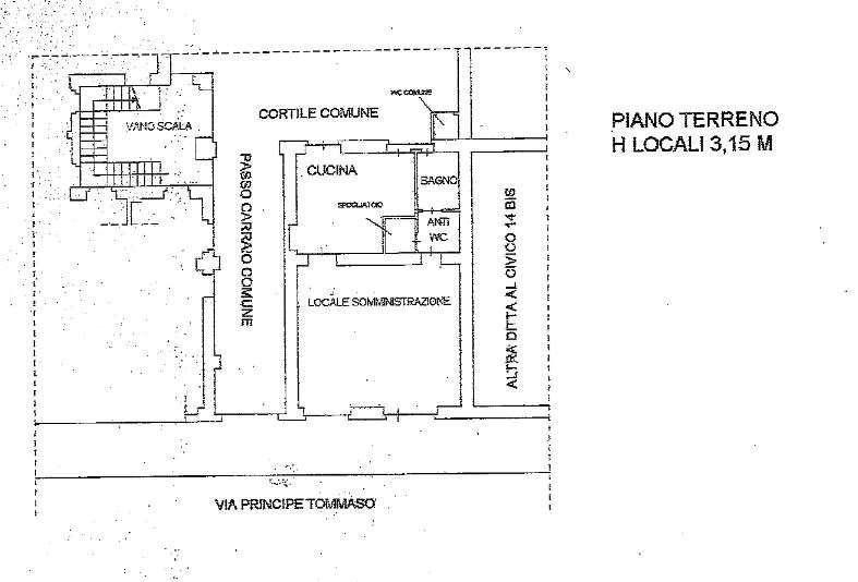 Ristorante in Via Principe Tommaso 16/a, Torino, {3} - Planimetria 1
