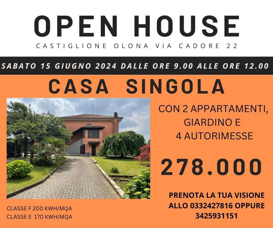 Villa bifamiliare in vendita a Castiglione Olona