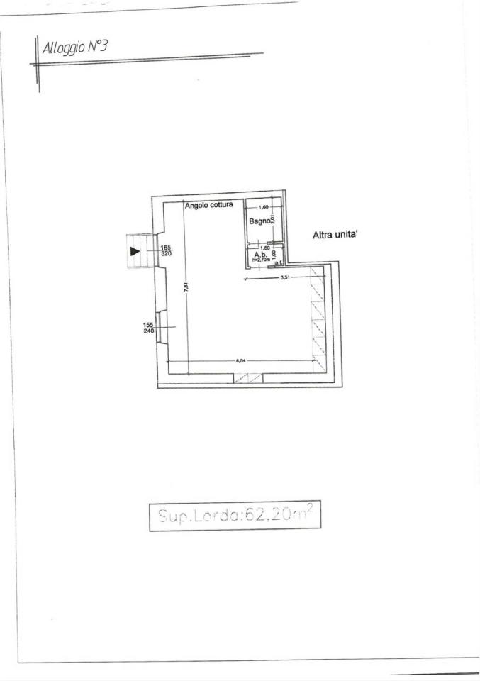 Monolocale in {3}, Via Gian Francesco Bellezia 7 - Planimetria 1