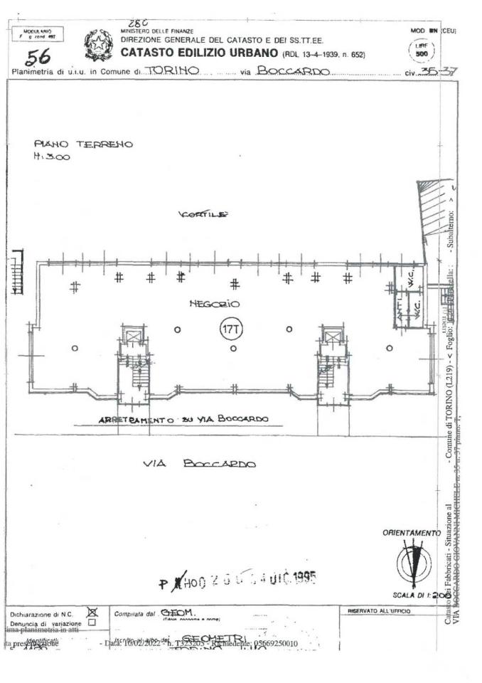 Negozio in Via Giovanni Michele Boccardo 35, Torino, {3} - Planimetria 1