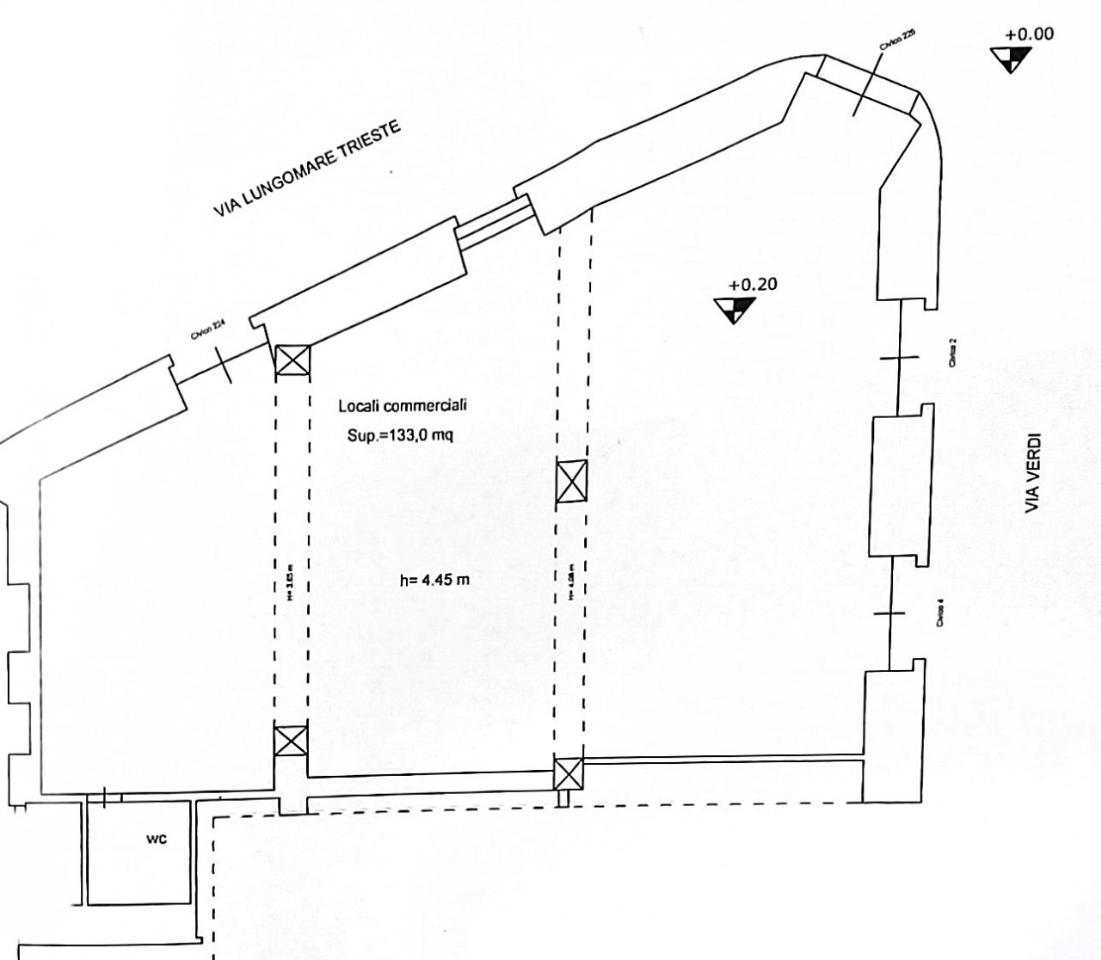 Negozio in Lungomare Cristoforo Colombo, 224/226, Salerno, {3} - Planimetria 1