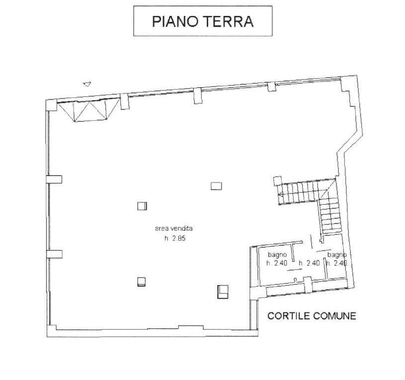 Negozio in Via Borgo Santa Caterina 65, Bergamo, {3} - Planimetria 1