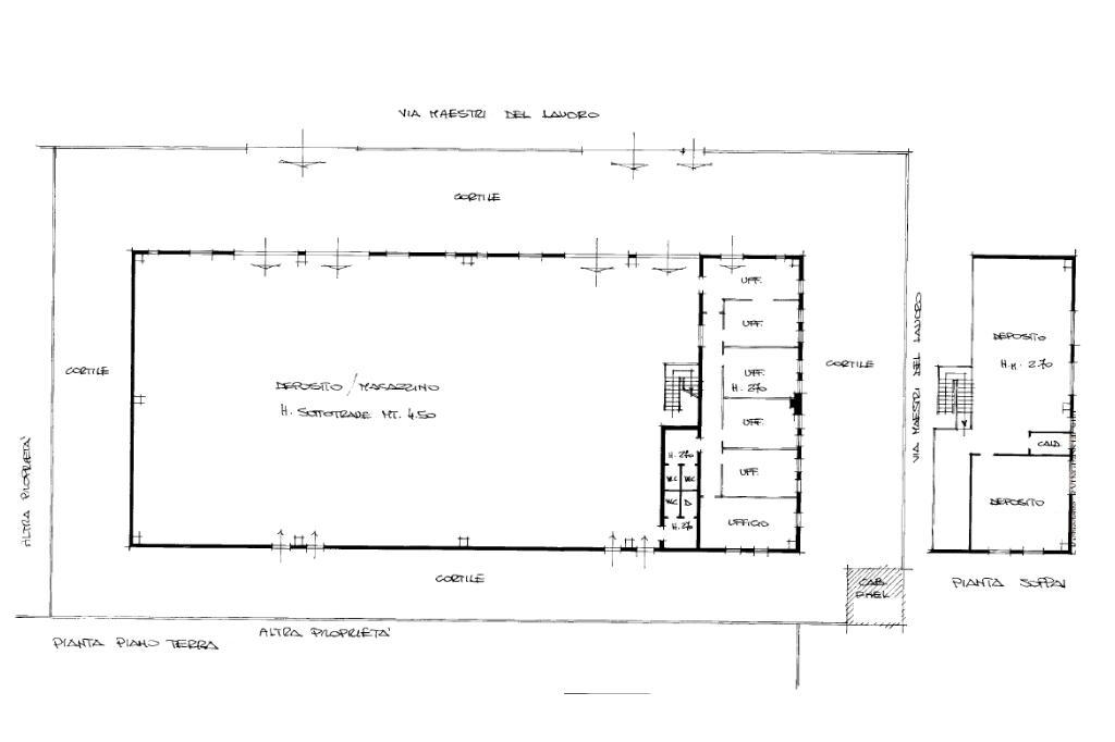 Capannone in Via Maestri del Lavoro 12, Sant'Angelo Lodigiano, {3} - Planimetria 1