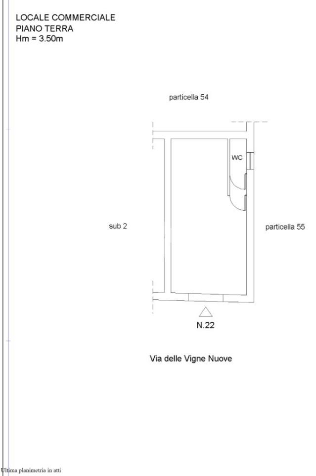 Negozio in Via delle Vigne Nuove 22, Roma, {3} - Planimetria 1