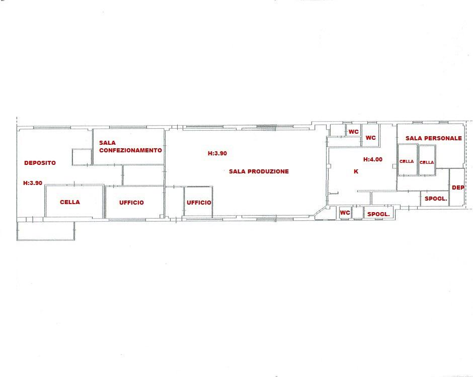 Negozio in Via Crocinola 52, Castel San Giorgio, {3} - Planimetria 1