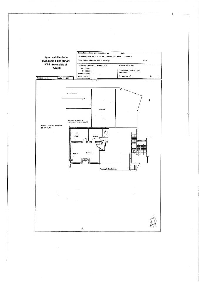 Ufficio in Via John Fitzgerald Kennedy, Ascoli Piceno, {3} - Planimetria 1