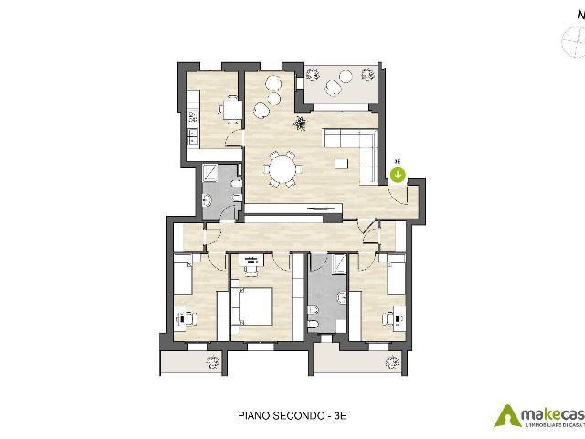 4-room flat in Via Cesare Battisti Snc, Melegnano - Photo 1