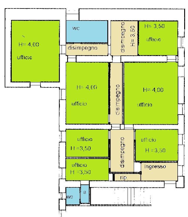 Ufficio in Via San Vincenzo, Piacenza, {3} - Planimetria 1