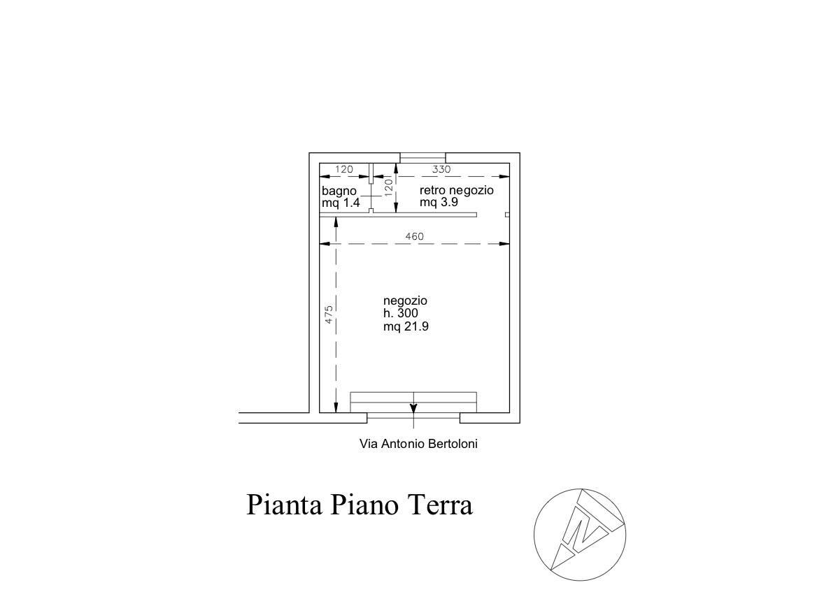 Esercizio commerciale in Via Bertoloni 7/a, Roma, {3} - Planimetria 1