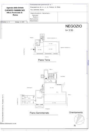 Negozio in Via Alfredo Fusco 39, Roma, {3} - Planimetria 1