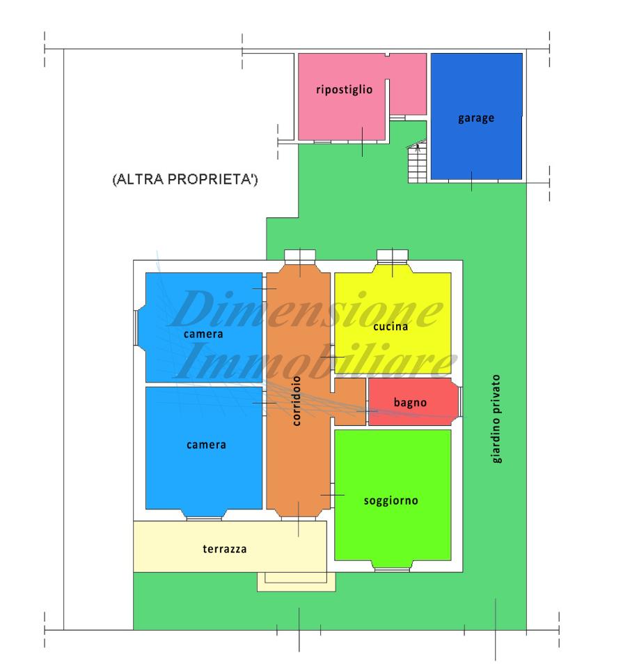 Terraced house in Via Fratelli Cairoli, Rosignano Marittimo - Planimetry 1