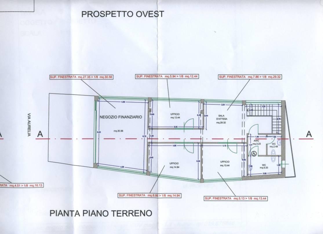 Negozio in {3}, Via Aurelia - Planimetria 1