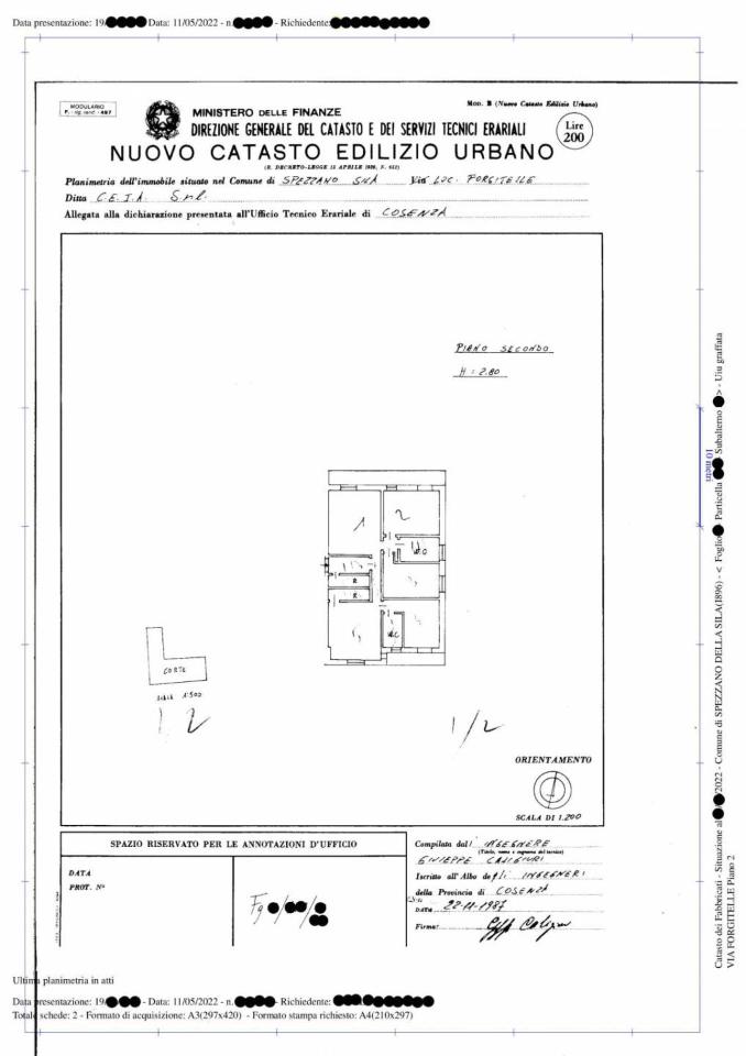 Appartamento in vendita, Via Forgitelle, Spezzano della Sila - Planimetria 1
