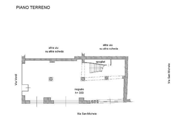 Negozio in Via Giuseppe Verdi 10, Vercelli, {3} - Planimetria 1