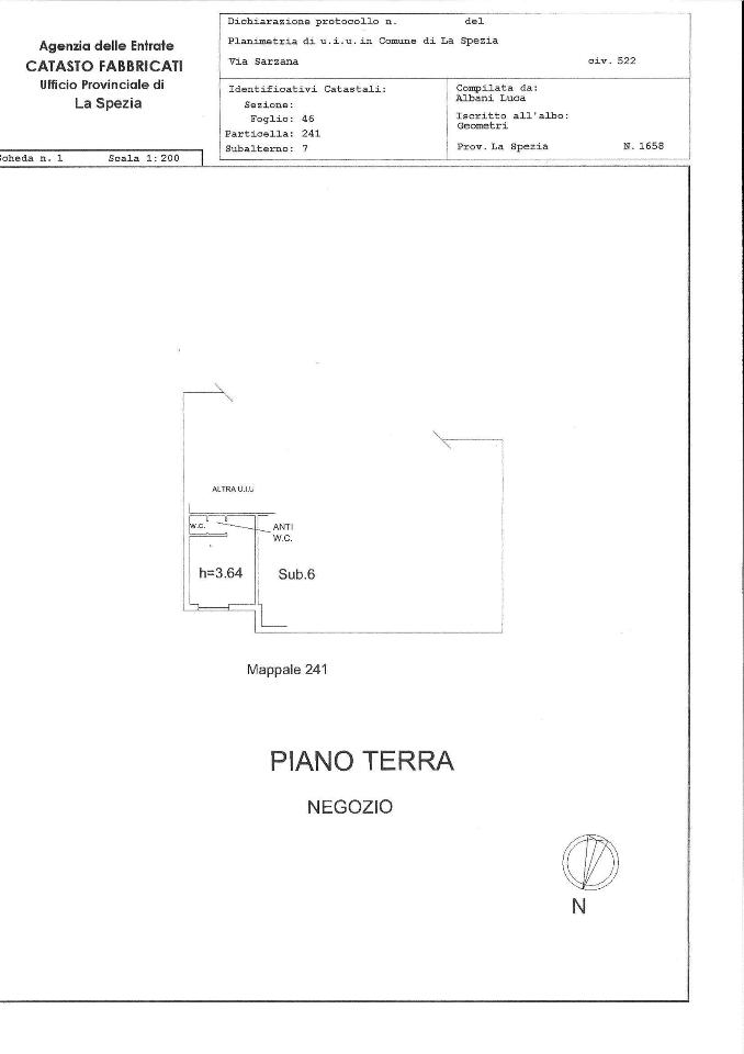 Palazzina commerciale in , La Spezia, {3} - Planimetria 1
