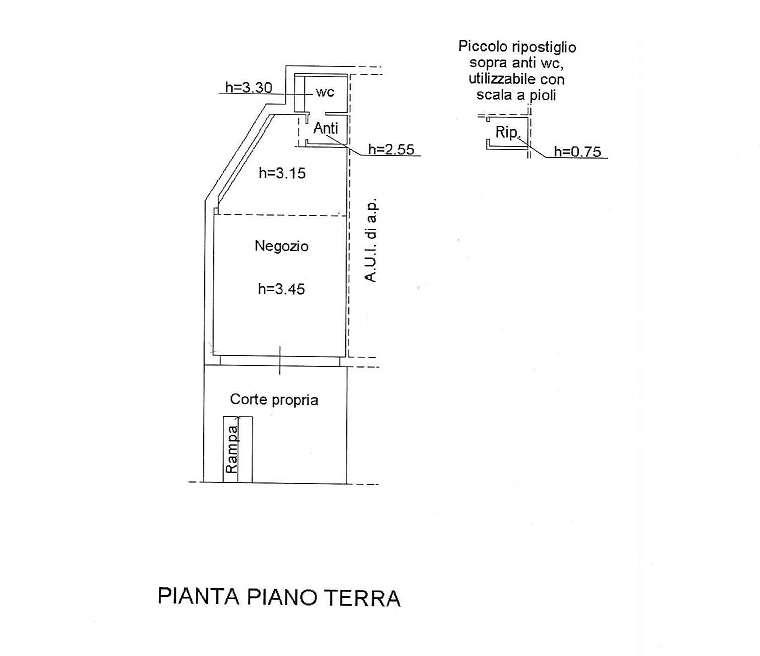 Negozio in Via Emilia Romagna, Cattolica, {3} - Planimetria 1
