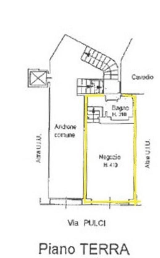Locale commerciale in Via Pulci 15, Milano, {3} - Planimetria 1