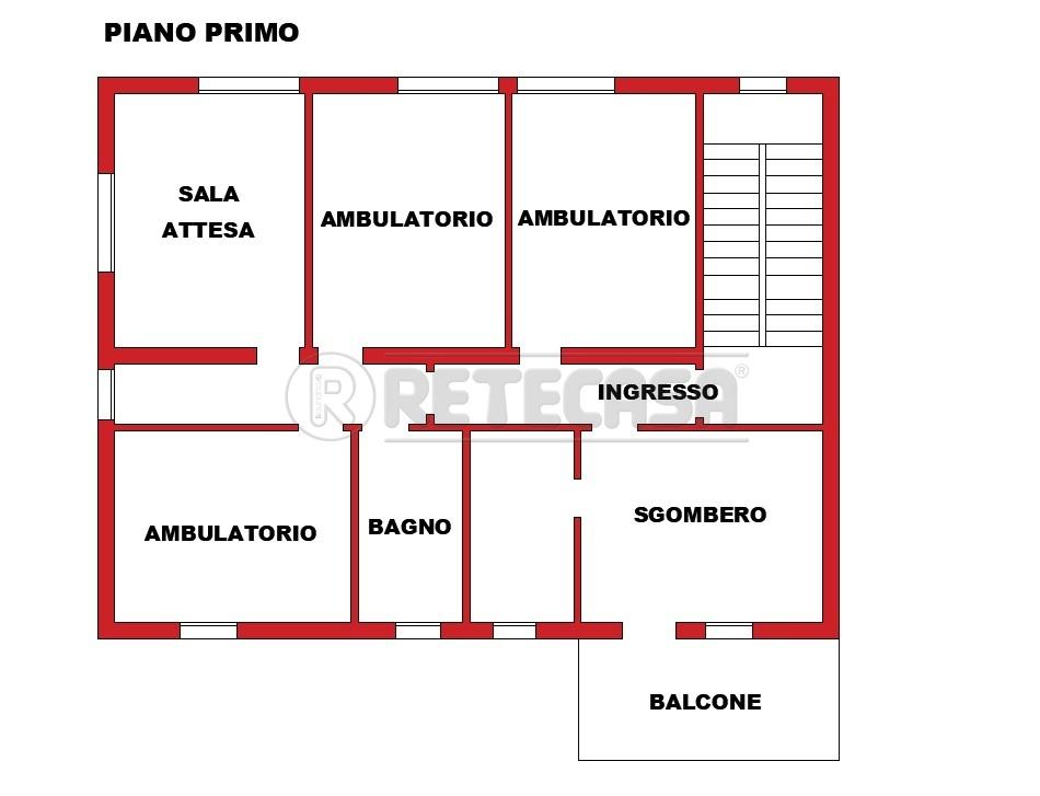 Ufficio in Via Libertà 1, Bondeno, {3} - Planimetria 1