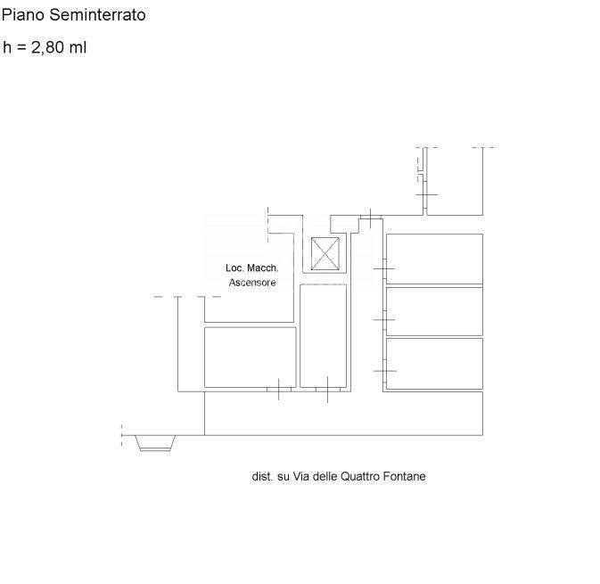 Negozio in Via delle Quattro Fontane, Roma, {3} - Planimetria 1