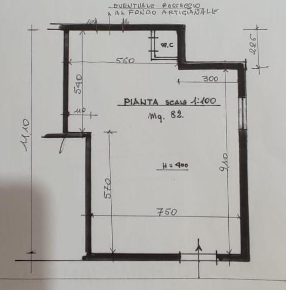 Locale commerciale in , Cascina, {3} - Planimetria 1