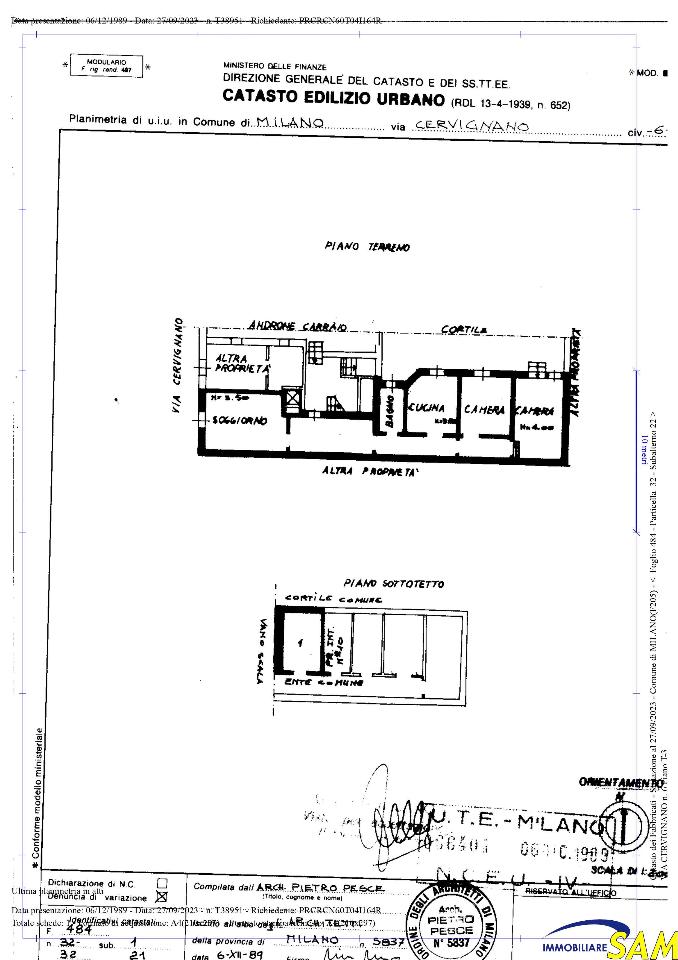 Office in Via Cervignano  6, Milano - Planimetry 1