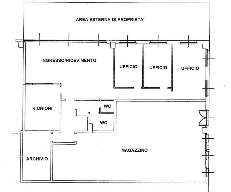 Palazzina commerciale in {3}, Via Campo Cioso 76 - Planimetria 1