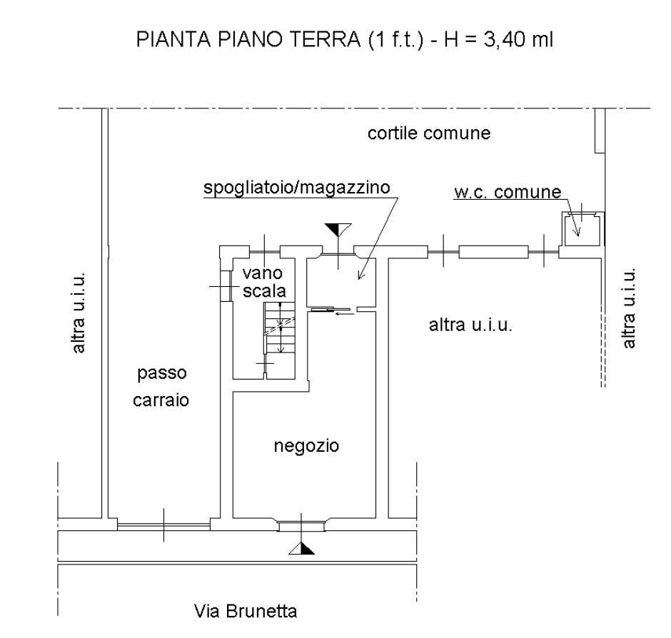 Negozio in Via Brunetta 22, Torino, {3} - Planimetria 1