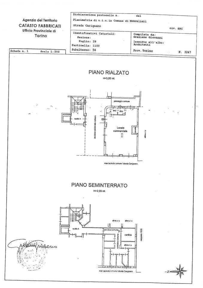 Negozio in Strada Carignano 25, Moncalieri, {3} - Planimetria 1