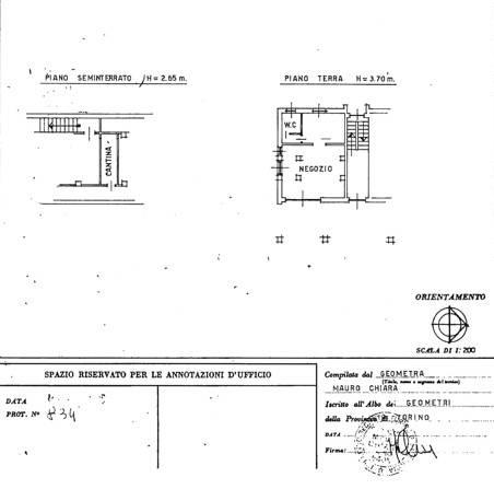 Negozio in Via dei Ciliegi 6, Borgaro Torinese, {3} - Planimetria 1