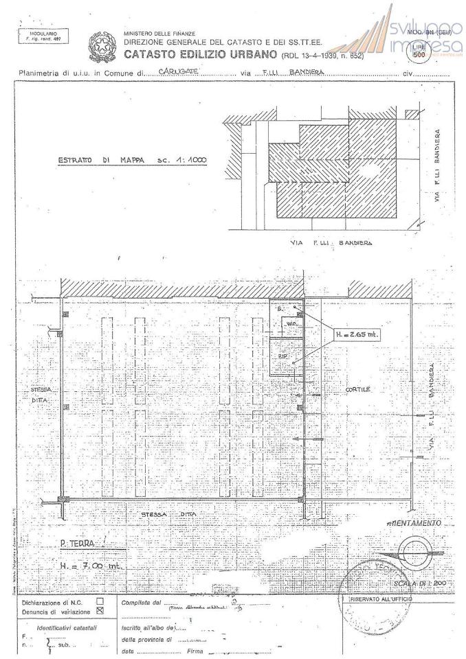 Capannone in Via Fratelli Bandiera 17, Carugate, {3} - Planimetria 1