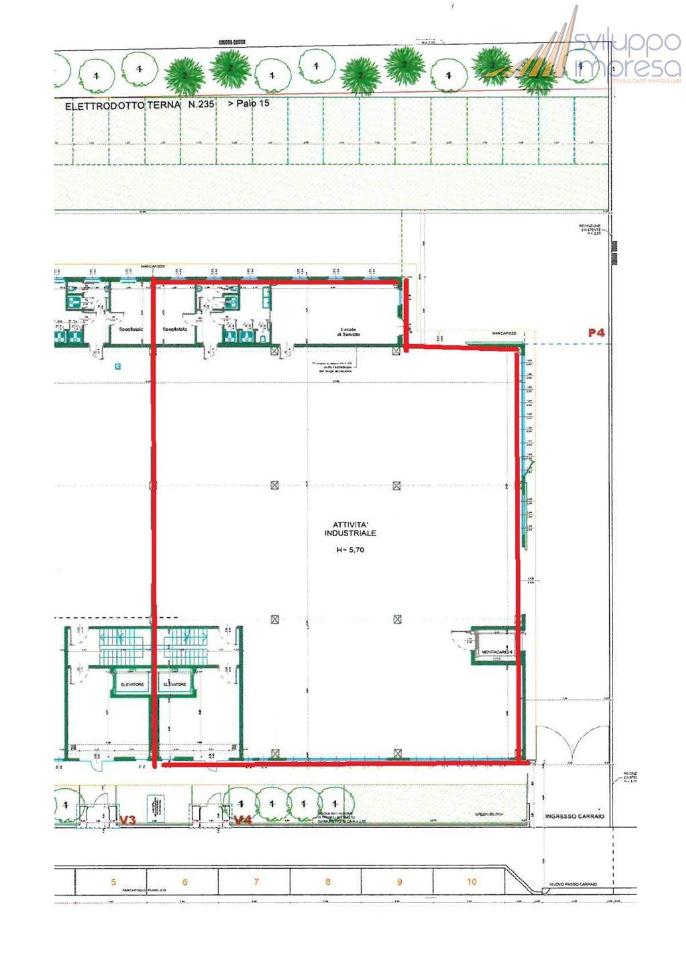 Capannone in Via Buonarroti 38, Cologno Monzese, {3} - Planimetria 1
