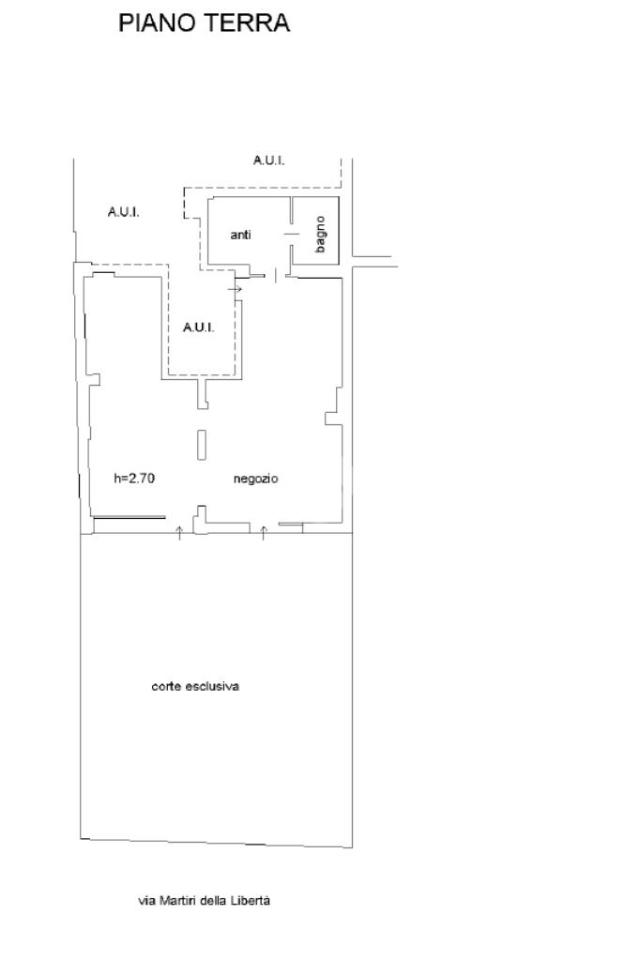 Negozio in Via Martiri della Libertà, Manerbio, {3} - Planimetria 1