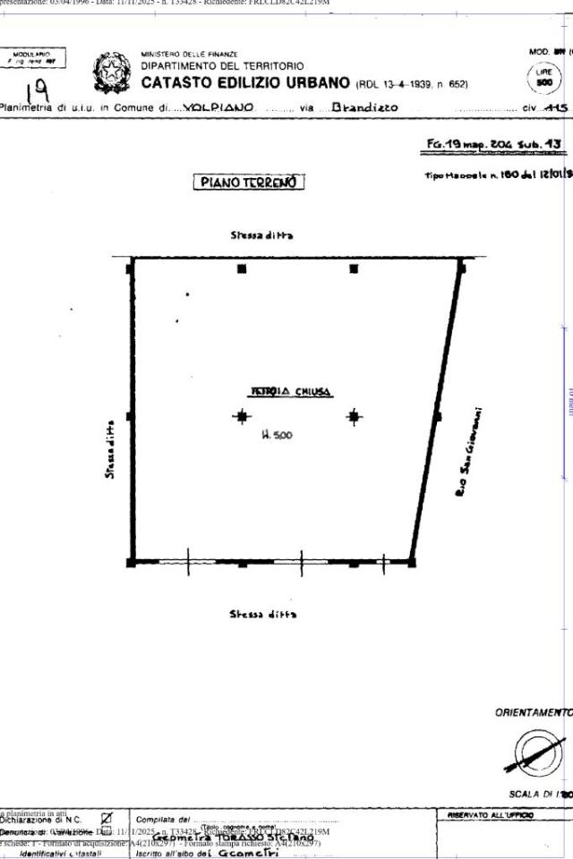 Magazzino in Via Brandizzo 115, Volpiano, {3} - Planimetria 1