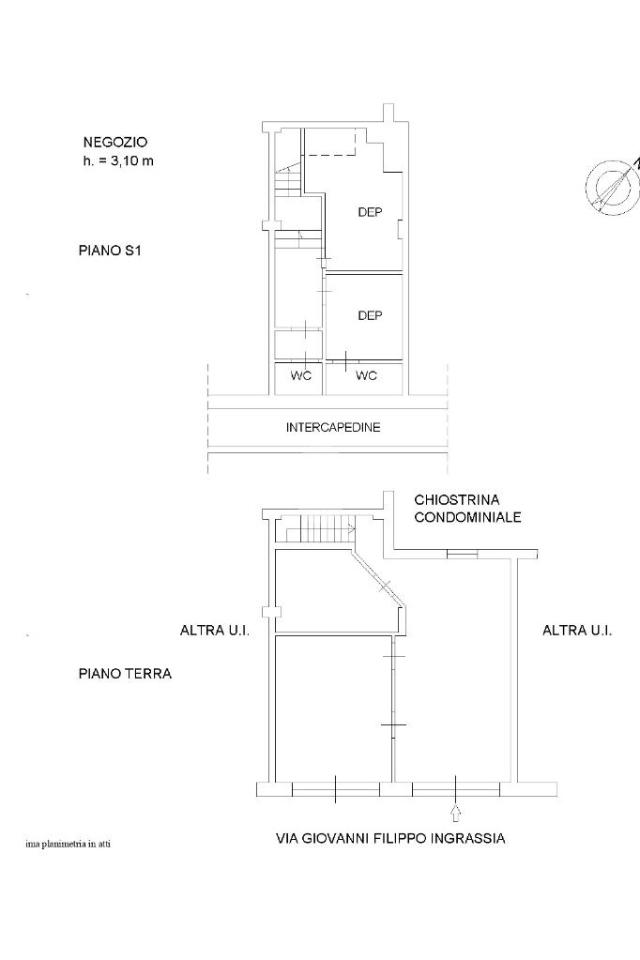 Negozio in Via Giovanni Filippo Ingrassia 34, Roma, {3} - Planimetria 1