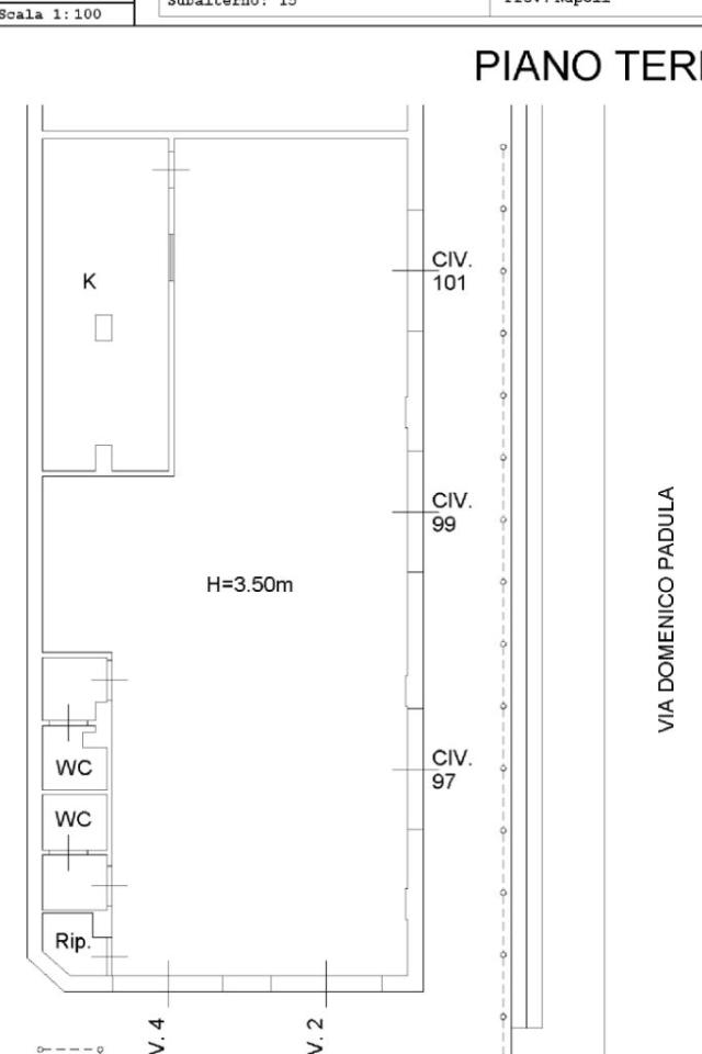 Negozio in Via Domenico Padula 97, Napoli, {3} - Planimetria 1