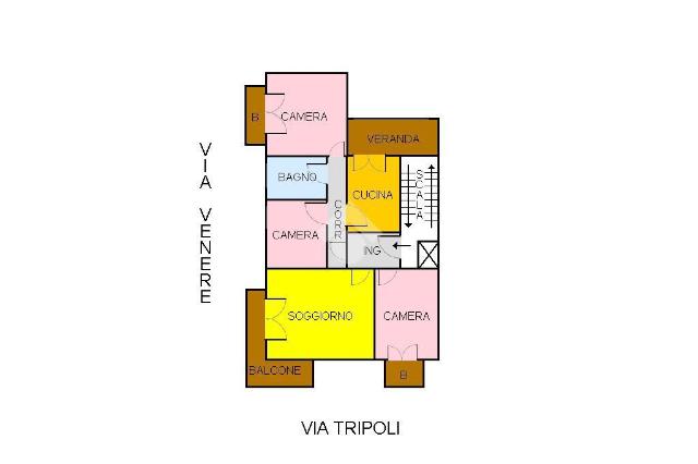 Vierzimmerwohnung in Via Tripoli 45, Trapani - Foto 1