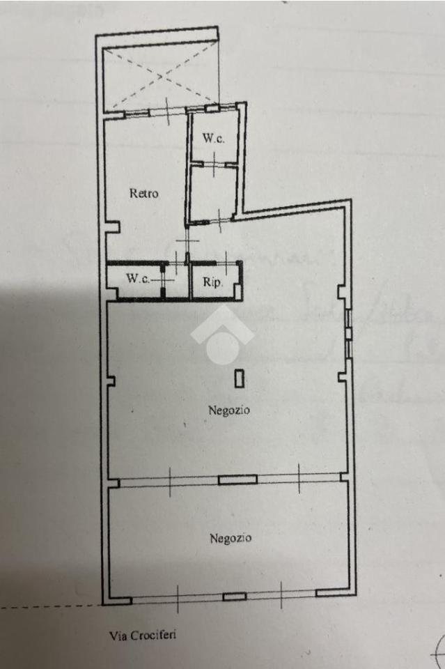 Negozio in Locale Commerciale Via dei Crociferi 6, Trapani, {3} - Planimetria 1