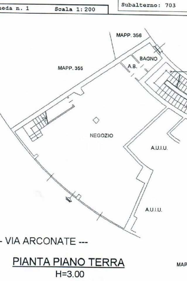 Negozio in Via Arconate 49, Busto Garolfo, {3} - Planimetria 1