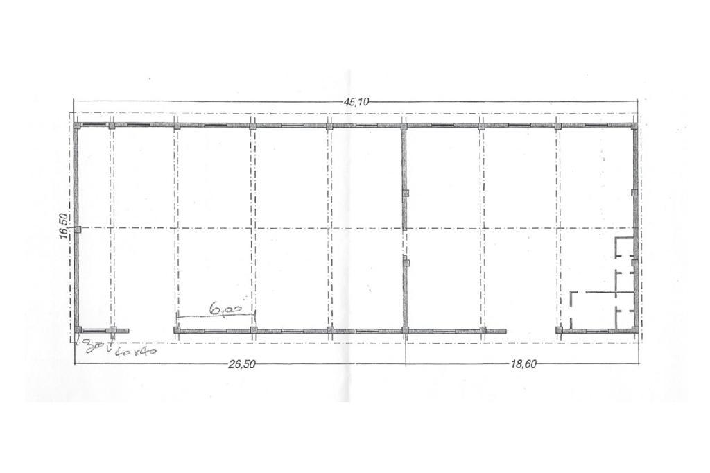 Capannone in Via a. Meucci 33, San Martino Buon Albergo, {3} - Planimetria 1
